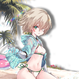 Acha swim closeup